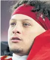  ?? TOM PENNINGTON GETTY IMAGES ?? Patrick Mahomes’ Chiefs became the first NFL team to win by more than 20 after trailing by more than 20.