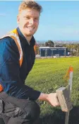  ??  ?? Lyssna surveyor Henry Gibbs at Villawood’s Wandana project.
