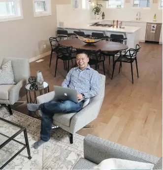  ?? PHOTOS: CHRISTINA RYAN ?? Samuel Lau relaxes in his open-concept living room, furnished according to his late wife, Jane’s, taste.