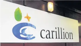  ??  ?? > Carillion shares rose after the company won £1.4bn in contracts