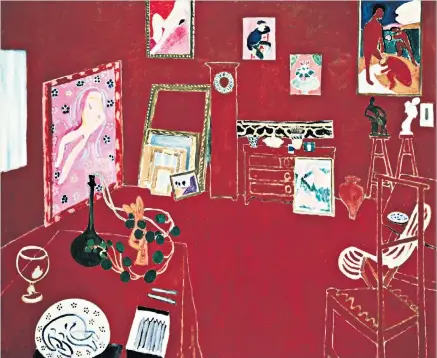  ??  ?? Warmly inviting: The Red Studio by Henri Matisse