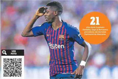  ??  ?? FRANCÉS. Ousmane Dembélé dio la victoria Barcelona en el estadio José Zorrilla de Valladolid.