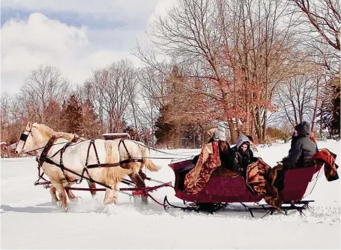  ?? Allegra Farm/Contribute­d photo ?? Allegra Farm in East Haddam offers sleigh rides throughout the snowy season.