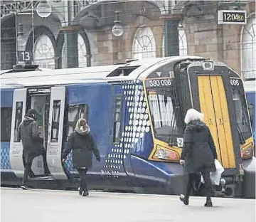  ?? PICTURE: JOHN DEVLIN/THESCOTSMA­N ?? Scotrail has avoided disruptive disputes since 2022