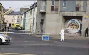  ??  ?? The scene of Sligo’s latest violent killing, Connolly Street.