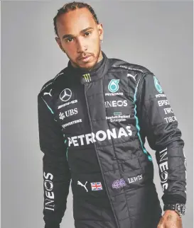  ?? DAIMLER VIA AFP/GETTY IMAGES ?? “Last year there was a lot of discussion about equality and inclusion,” Lewis Hamilton said. “This year it's ... making sure that action is taken.”