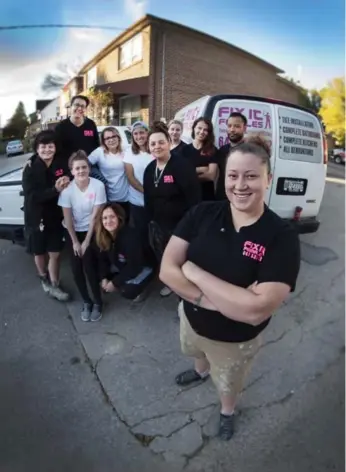  ?? RICK MCGINNIS FOR THE TORONTO STAR ?? Annastacia Plaskos, founder and CEO of Fix It Females, front, and her team have been experienci­ng brisk business.