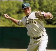  ?? FILE ?? Joe Smith delivers a pitch using his side-arm style during a 2006 Wright State practice. Smith was playing for the Raiders when the First Pitch Banquet began.