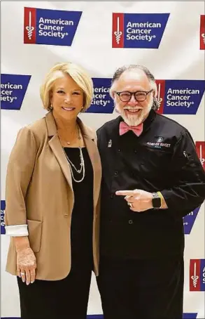  ?? Kelsey McGettigan / Contribute­d Photo ?? Broadcast Journalist, author and breast cancer survivor Joan Lunden and Sky Mercede of Forever Sweet Bakery in Norwalk at the American Cancer Society’s 8th annual “Woman Leading the Way to Wellness’ Luncheon at the Stamford Marriott Hotel & Spa on May 25, 2022.