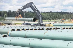  ?? JASON FRANSON THE CANADIAN PRESS FILE PHOTO ?? The Liberals haven’t been able to find a buyer for the Trans Mountain pipeline from Alberta to the West Coast. They are instead paying for its expansion, which is estimated to cost $12.6 billion.