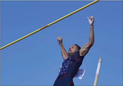  ??  ?? Olympic champion Renaud Lavillenie competed from his back garden in a unique Diamond League meet