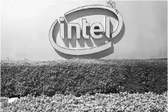  ??  ?? The logo of Intel, the world’s largest chipmaker, is seen at their offices in Jerusalem. Intel Corp agreed to buy Israeli autonomous vehicle technology firm Mobileye for US$15.3 billion in a deal that could thrust the US chipmaker into direct...