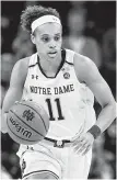  ?? Robert Franklin / Associated Press ?? Notre Dame’s Brianna Turner from Manvel was named ACC Defensive Player of the Year.