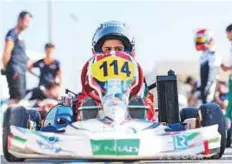  ?? Courtesy: Organiser ?? Rashid Al Daheri will be racing in Europe again this year in various high-level junior championsh­ips and will participat­e in 15 races over the next couple of weeks.