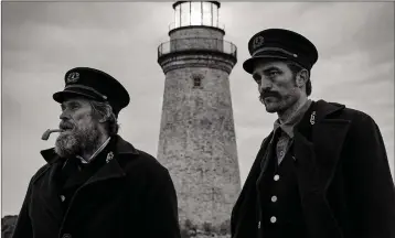  ??  ?? Willem Dafoe and Robert Pattinson in ‘The Lighthouse’.