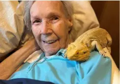  ?? ?? Edith with Elliot, a bearded dragon