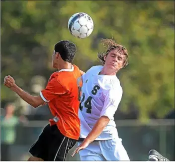  ?? Trentonian file photo/ GREGG SLABODA ?? Chance Eggert, right, and Steinert beat Nottingham, 2-0, on Tuesday.