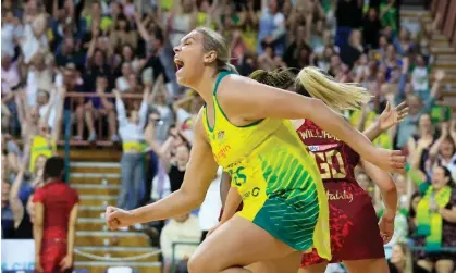  ?? Photograph: Mark Evans/Getty Images ?? Australia’s Donnell Wallam celebrates after scoring the winning goal in the final seconds.