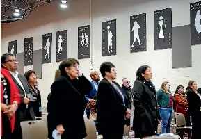  ?? ?? Residents of Gila River Indian Community attending a ‘‘Road to Healing’’ event for survivors of abuse at government-backed boarding schools.