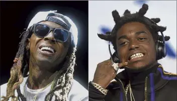  ?? Ap file photos ?? rappers lil Wayne, left, and Kodak Black are among those who were pardoned, or whose sentences were commuted, by president donald trump on the last day of his presidency Wednesday.