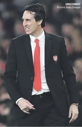  ?? Picture: Getty Images ?? UNAI EMERY