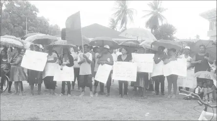  ?? (GAWU photo) ?? A large number of women took part in the protest