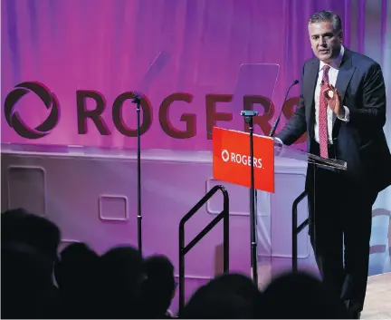  ?? COLE BURSTON ?? New Rogers chief executive Joe Natale is prioritizi­ng customer service, which he was credited for improving at Telus. “I believe teams only succeed if they obsess over the customer experience,” he said at Rogers’ annual general meeting at its Toronto...