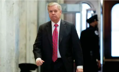  ??  ?? Lindsey Graham at the US Capitol in Washington DC, on 3 February. Photograph: Michael Reynolds/EPA