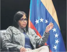  ??  ?? ► Delcy Rodríguez, el sábado en Caracas.