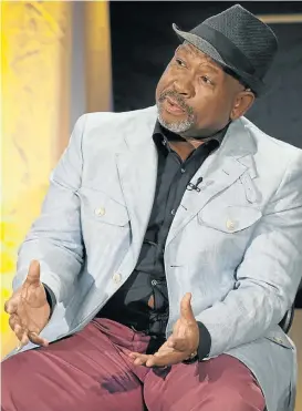  ?? Picture: MARTIN RHODES ?? UNFAZED: Jabu Mabuza was disappoint­ed by President Jacob Zuma’s absence during a panel discussing infrastruc­ture and skills developmen­t in Africa