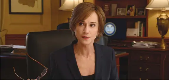  ??  ?? Holly Hunter in a scene from “The Comey Rule”