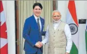  ?? AFP FILE ?? Justin Trudeau and Narendra Modi in New Delhi.