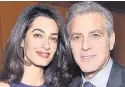  ??  ?? > Amal and George Clooney