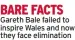  ?? ?? BARE FACTS Gareth Bale failed to inspire Wales and now they face eliminatio­n