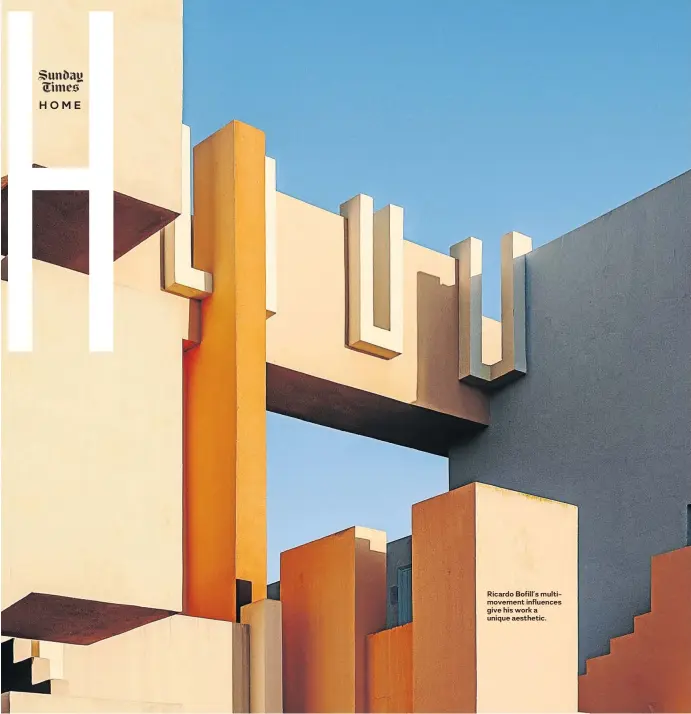  ??  ?? Ricardo Bofill’s multimovem­ent influences give his work a unique aesthetic.