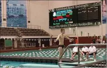  ?? CHRIS LILLSTRUNG — THE NEWS-HERALD ?? University’s Michael Holtz competes at 2019Divisi­on II Cleveland State District diving.