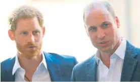  ??  ?? Prince Harry and Prince William