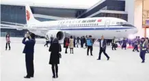  ?? — Reuters ?? Guests attend a ceremony marking the 1st delivery of a Boeing 737 Max passenger airplane in Zhoushan, Zhejiang province, China.