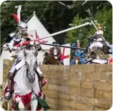  ??  ?? Medieval jousting at Arundel Castle.