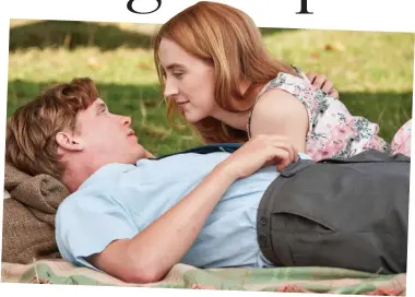  ?? Picture: LMKMEDIA ?? Innocence isn’t bliss: Saoirse Ronan and Billy Howle in On Chesil Beach