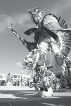  ?? Matthew Idler/TNS ?? ■ Native American Dancer at Cheyenne Frontier Days.