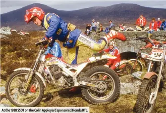  ??  ?? At the 1988 SSDT on the Colin Appleyard sponsored Honda RTL.