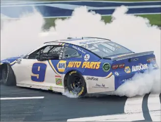  ?? Sean Gardner / Getty ?? Chase Elliott advanced to the round of eight Sunday after winning the ROVAL 400 at Charlotte Motor Speedway. Now he’ll continue his quest to reach his first final four.