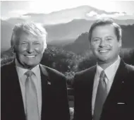  ??  ?? From left: Donald Trump and George Mentz