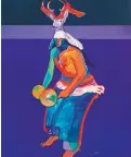  ??  ?? “Yaqui Deer Dancer,” 1994, acrylic on canvas by John Nieto.