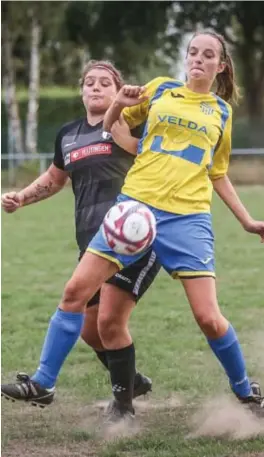  ?? FOTO KH ?? De dames van Bokrijk oefenden donderdag nog tegen Bilzen.