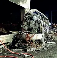  ??  ?? Tre anni fa Il 20 gennaio 2017 l’inferno di fuoco e morti sul bus ungherese in A4