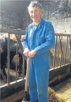  ??  ?? Orkney farmer Michael Stevenson was battered to the ground while checking on a newly-calved heifer.