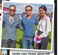  ??  ?? Family man: Vichai, above left with two of his four children