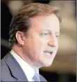  ?? PHOTO: BLOOMBERG ?? UK Prime Minister David Cameron seeks disclosure on ownership.